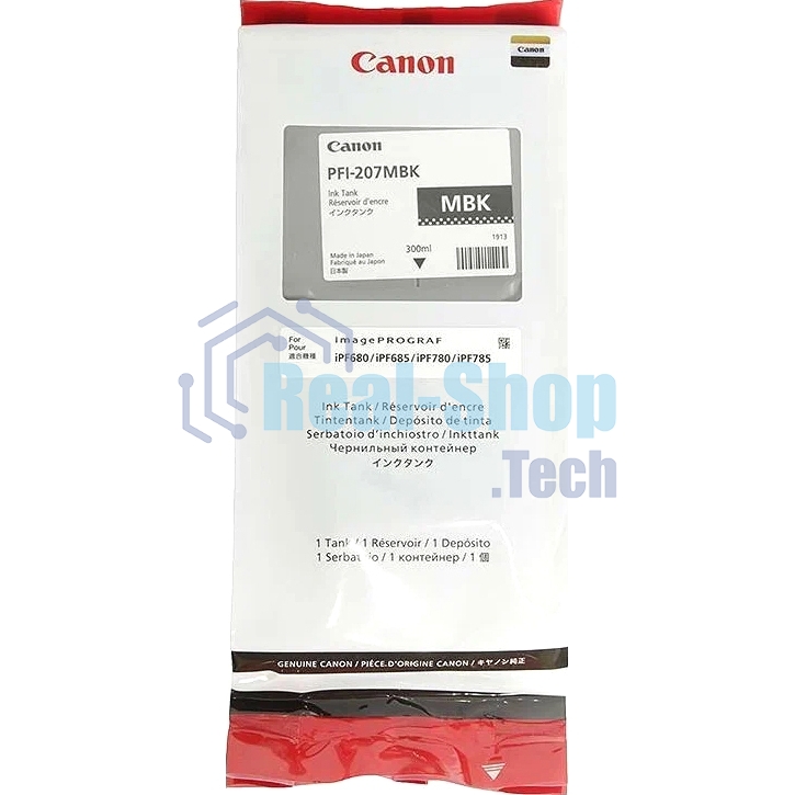 Картридж струйный Canon PFI-207 MBK черный матовый для для iPF680/685/780/785 300мл (8788B001)