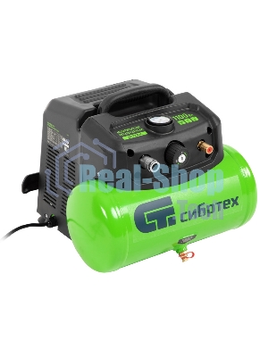 Компрессор воздушный безмаслянный Сибртех BL 1100/6 1100Вт, ресивер 6 л, 180 л/мин
