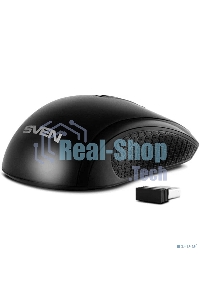 Мышь беспроводная SVEN RX-220W черный, 1600 dpi, радиоканал, USB, кнопки - 4