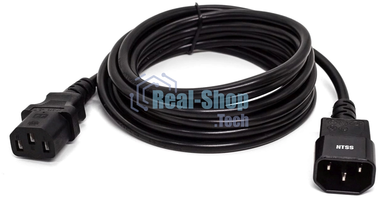 Шнур питания NTSS NTSS-PC13145 C13-С14 проводник.:3x1мм2 3м 220/250В 10А черный