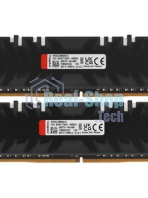 Оперативная память Kingston Fury Renegade, DDR4, 16Gb (2x8Gb), 3200MHz, CL16, DIMM, с радиаторами, RGB, черный