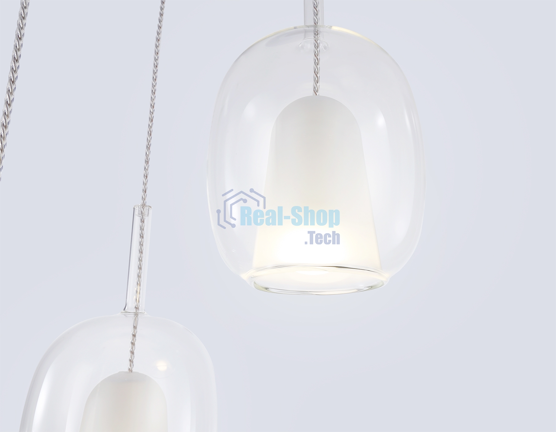 Подвесной светильник Ambrella light LH11151/3 BK/WH/CL черный/белый/прозрачный E27*3 max 60W D425*1500