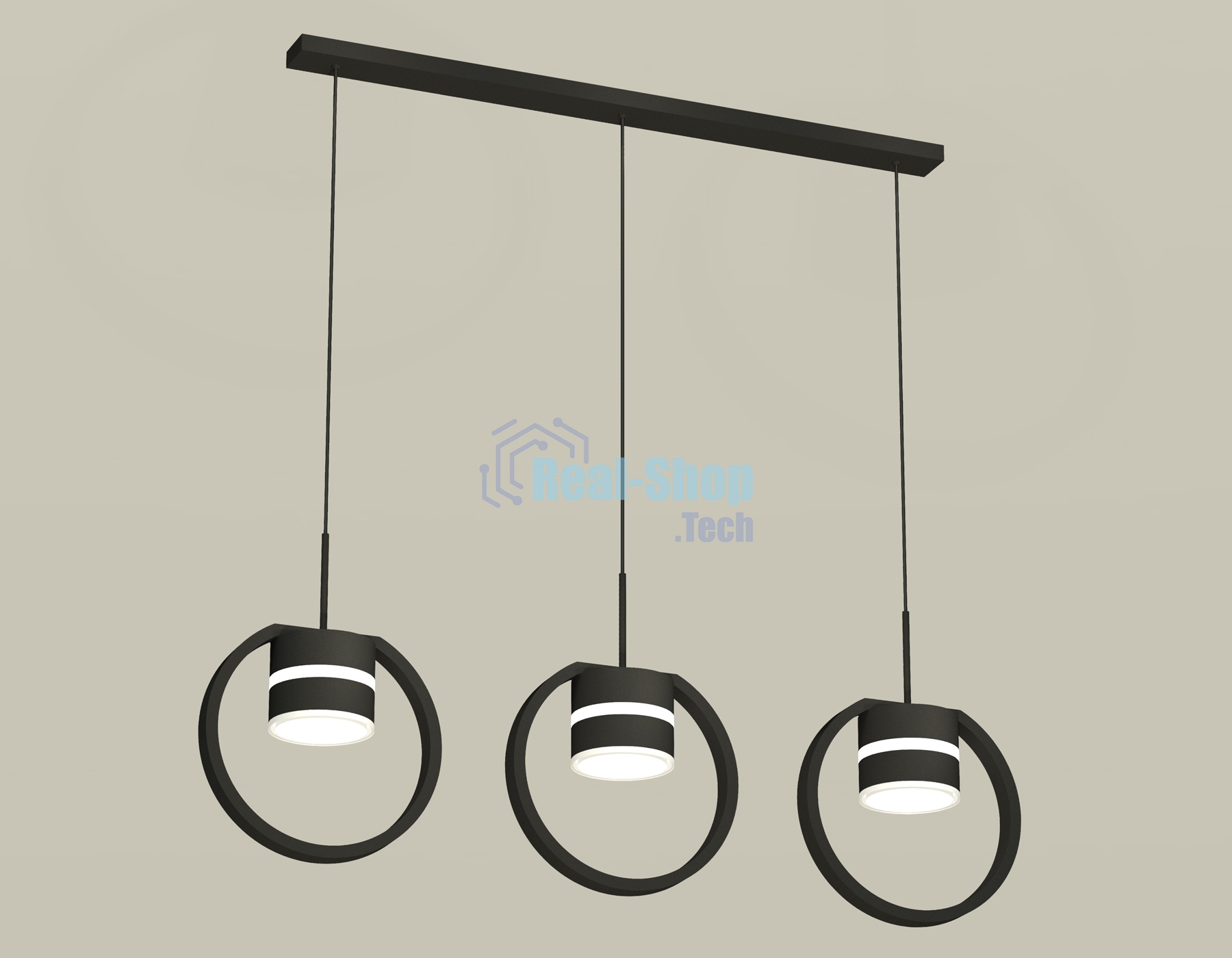 Светильник Ambrella light XB9107153/3 SBK/FR черный песок/белый матовый GX53 (C9107, N8445)