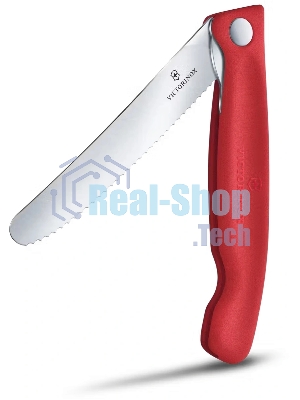 Нож кухонный Victorinox Swiss Classic 6.7831.FC1 стальной столовый лезв.110 мм серрейт. заточка красный карт. коробка