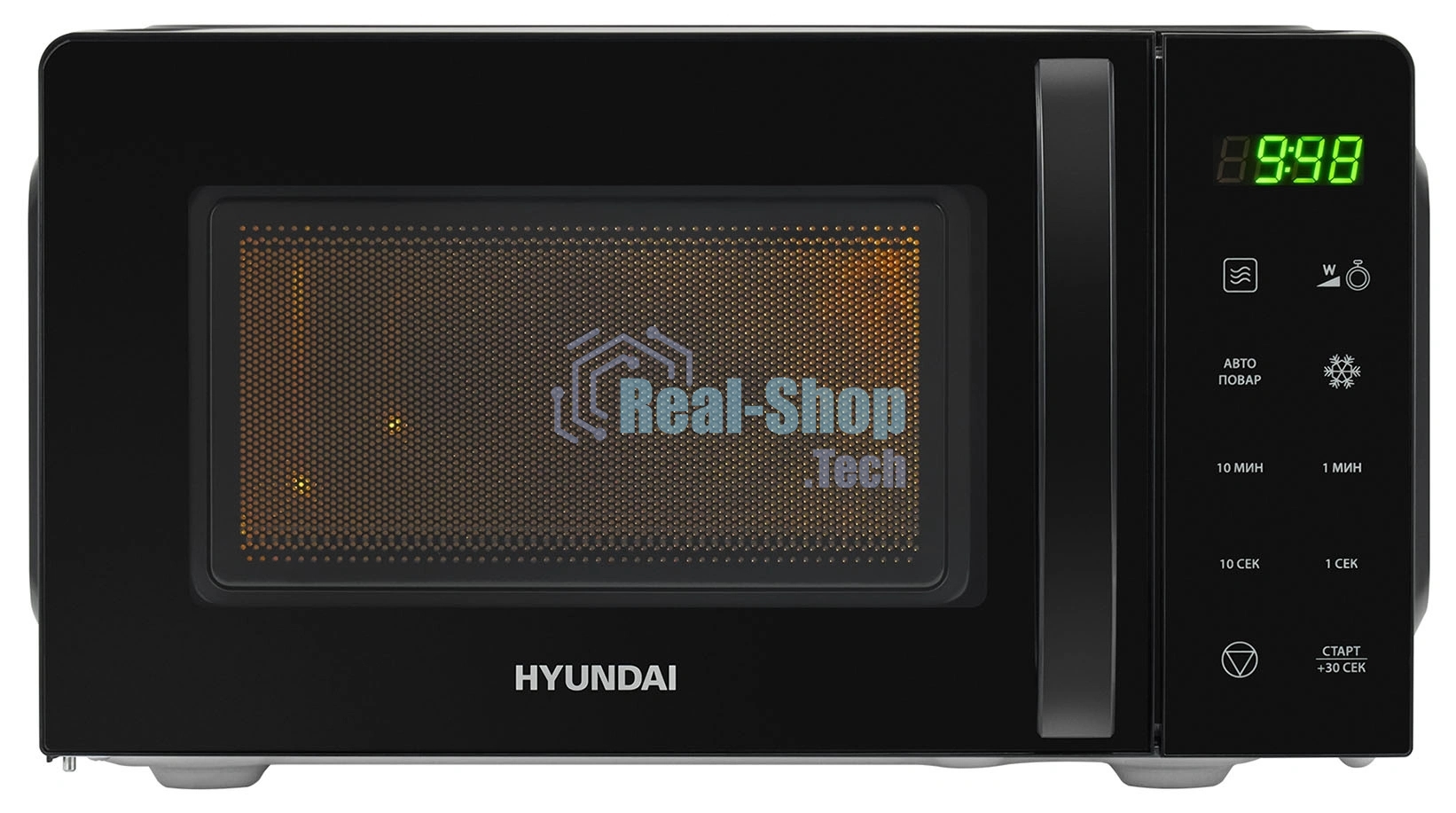 Микроволновая печь Hyundai HYM-D3030 черный, 20 л, 700 Вт, переключатели - сенсор