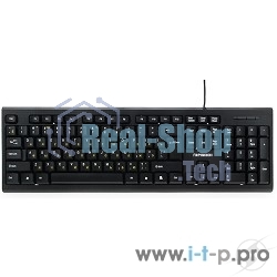 Клавиатура проводная Гарнизон GK-120, USB, черный, поверхность- карбон