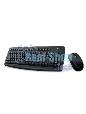 Комплект клавиатура + мышь Genius KM-200 wired kombo, Optical mice, 3 buttons, 1000 DPI, Compatible with Windows® 7, 8, 8.1, 10, Mac. OS X 10.8 or later, Cable length 1.5m