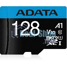 Флеш карта Micro SecureDigital 128Gb ADATA AUSDX128GUICL10A1-RA1 MicroSDXC Class 10 UHS-I, SD adapter