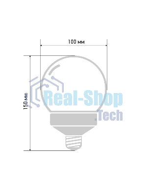 Лампа шар Neon-night e27 12 LED Ø100мм синяя
