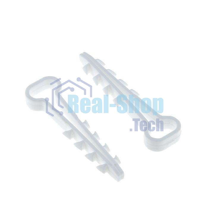 Дюбель-хомут d6х14 мм для плоского кабеля полипропилен белый (уп. 50 шт) EKF plc-cd-6x14w