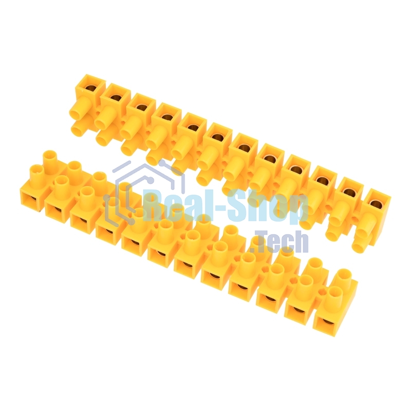 Клеммная винтовая колодка Rexant KВ-35 10-35, ток 80 A, полиэтилен желтый (10 шт./уп.)