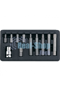 Набор бит SPLINE, шестигранный хвостовик 1 1/2'', CrV, 10 мм, 11 пред. Stels