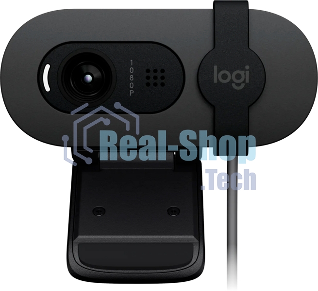 Веб-камера Logitech Webcam Brio 100, 1920x1080, GRAPHITE, защитная шторка, 960-001585