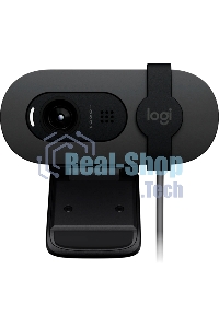 Веб-камера Logitech Webcam Brio 100, 1920x1080, GRAPHITE, защитная шторка, 960-001585