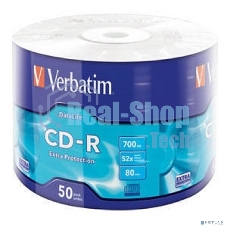 Диск CD-R Verbatim 700 Mb, 52x, Shrink (50), DataLife (50/600)