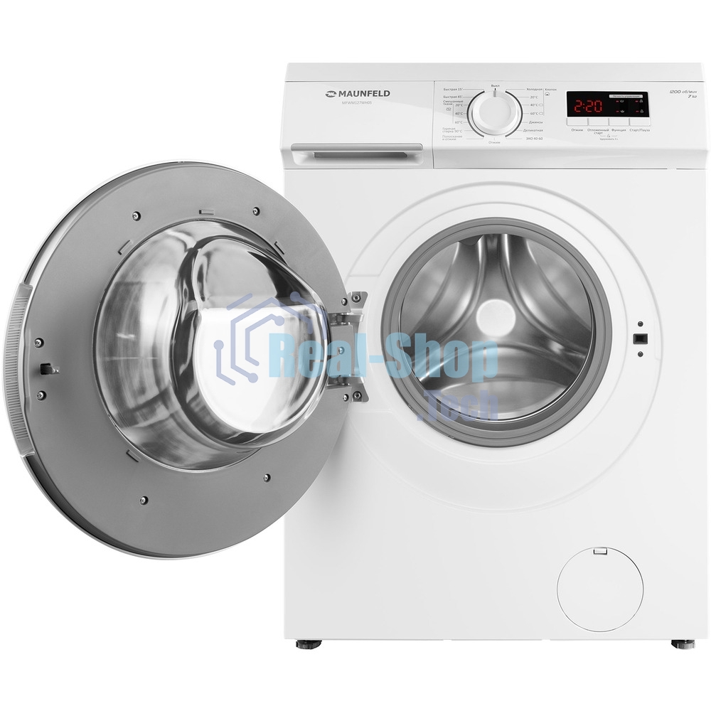 Стиральная машина Maunfeld MFWM127WH05 белый, загрузка фронтальная 7 кг, 1200 об/мин., класс: А+++