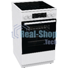 Плита электрическая Gorenje GECS5C70WA белый, конфорок 4 электрических, духовка 70 л, 50 см x 85 см x 59.4 см