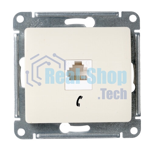 Systeme Electric Glossa Беж Розетка телефонная RJ11