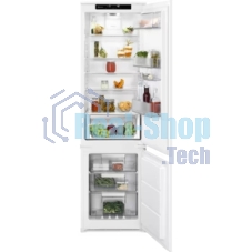 Встраиваемый холодильник Electrolux LNS6TE19S, комбинированный, высота - 1,88 м, ширина - 54 см, глубина - 55 см, сенсорное управление с символьным дисплеем, Динамическая система охлаждения в холодильной камере, система охлаждения в морозильной камере - No Frost, крепление дверцы на направляющих, A++ класс энергопотребления, Большой ящик на телескопических направляющих, MultiSpace, Flexi shelf, Инверторный компрессор