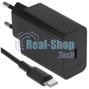 Сетевое зарядное устройство BOROFONE (6941991122736) BAS73Aaa 1Type-C 3.0A PD20W для Type-C Type-C черный