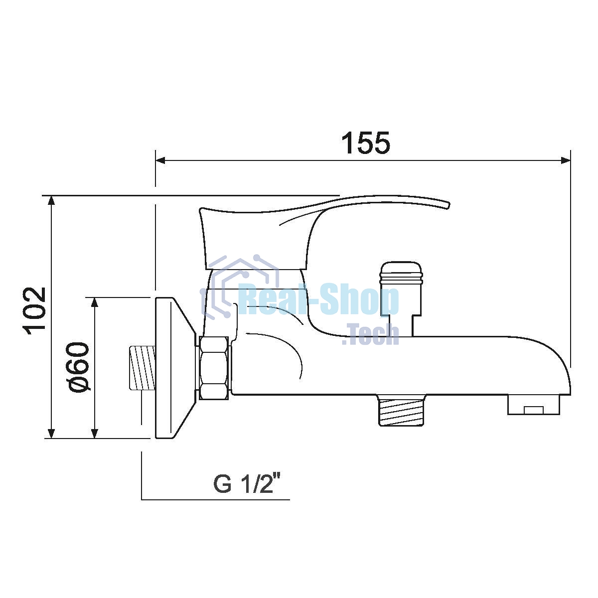 SL86-009 Смеситель для ванны, ø35