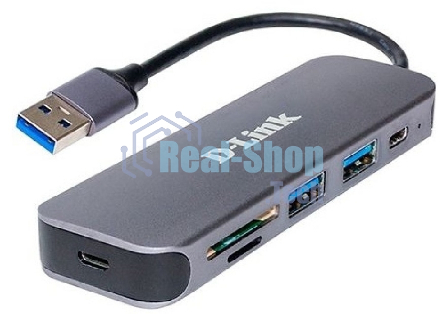 USB-концентратор D-Link DUB-1325/A2A, USB 3.0, USB 3.0, SD/microSD, USB