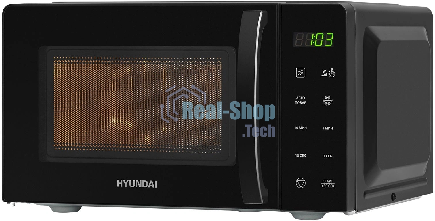 Микроволновая печь Hyundai HYM-D3030 черный, 20 л, 700 Вт, переключатели - сенсор