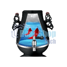 Самовар Centek CT-0091 B (черн+рисунок), 4.0л, 2300 Вт, поддерж.t + LED индикатор, керам заварник