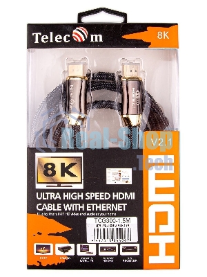 Кабель HDMI-HDMI 1M V2.1 TCG300-1M TELECOM