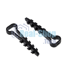 Дюбель-хомут d6х12 мм для плоского кабеля полипропилен черный (уп. 50 шт) EKF plc-cd-6x12b