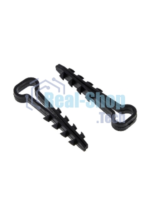 Дюбель-хомут d6х12 мм для плоского кабеля полипропилен черный (уп. 50 шт) EKF plc-cd-6x12b