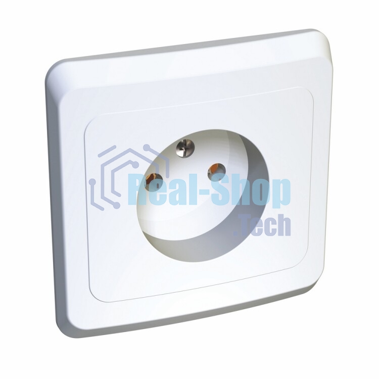 Розетка 1-м СП Этюд 16А IP20 без заземл. бел. SchE PC16-001B