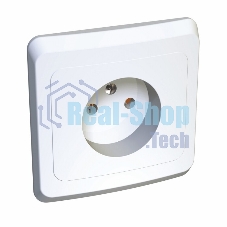 Розетка 1-м СП Этюд 16А IP20 без заземл. бел. SchE PC16-001B