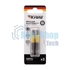 Бита шестигранная Kranz KR-92-0422-1 HEX4х50 мм для шуруповерта (уп.2шт)