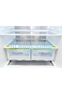 Холодильник Hyundai CC4553F нержавеющая сталь двухкамерный 316/100л морозилка снизу, No Frost