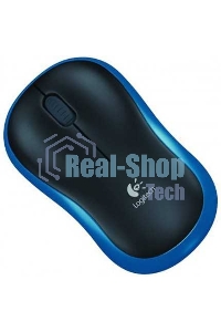 Мышь беспроводная Logitech M185 синий, 1000 dpi, радиоканал, USB, кнопки - 3