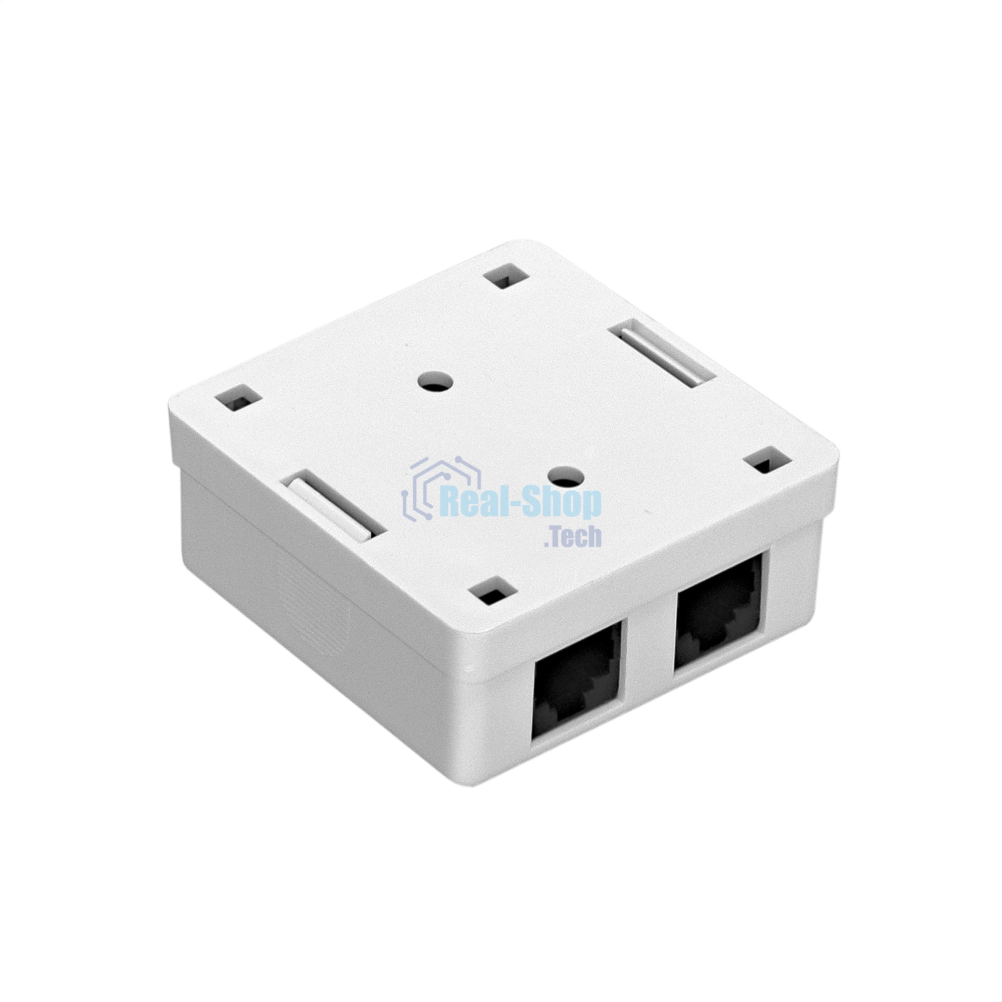Розетка компьютерная двойная ExeGate SM2-RJ45-C6 RJ-45 кат.6 UTP Krone/110