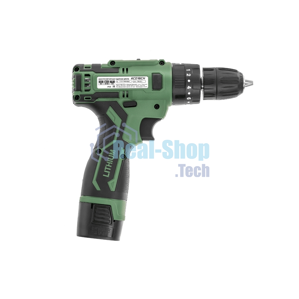 Аккумуляторная дрель ударная Haммer ACD16CH 16В 2x 2А·ч LiION 10мм 0-350/0-1350об/мин, 30 Нм, кейс 824160