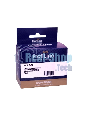 Картридж струйный ProfiLine PL-PG-50 для принтеров Canon FAX JX200/JX210/JX500/JX510/PIXMA MP150/MP160/MP170/MP180/MP450/MP460/MX300/MX310/IP2200 с чернилами Black