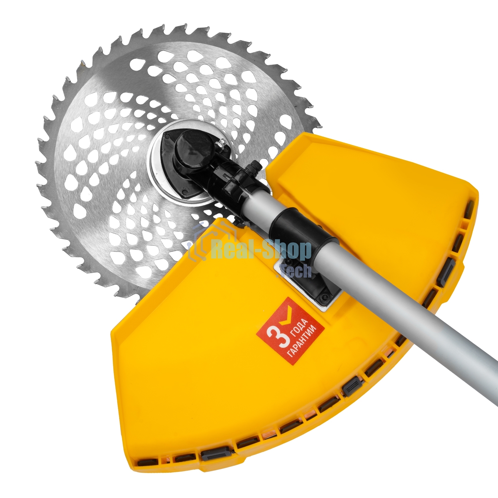 Триммер бензиновый Denzel DT-52E, 52 см3, неразъемная штанга, электростартер, состоит из 2 частей