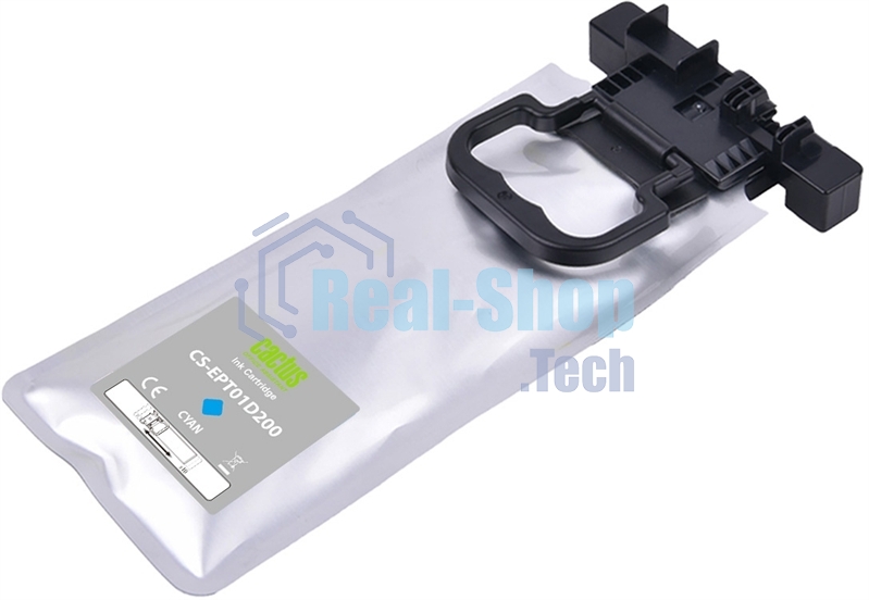 Картридж струйный Cactus CS-EPT01D200 T01D2 голубой (220мл) для Epson WorkForce Pro WF-C529R/C529RDTW/C529RDTW EPP