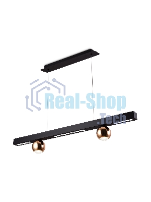 Подвесной светодиодный светильник Ambrella light FL5956 BK/GD черный/золото 4200K 18W 1000*70*1200 (Без ПДУ)