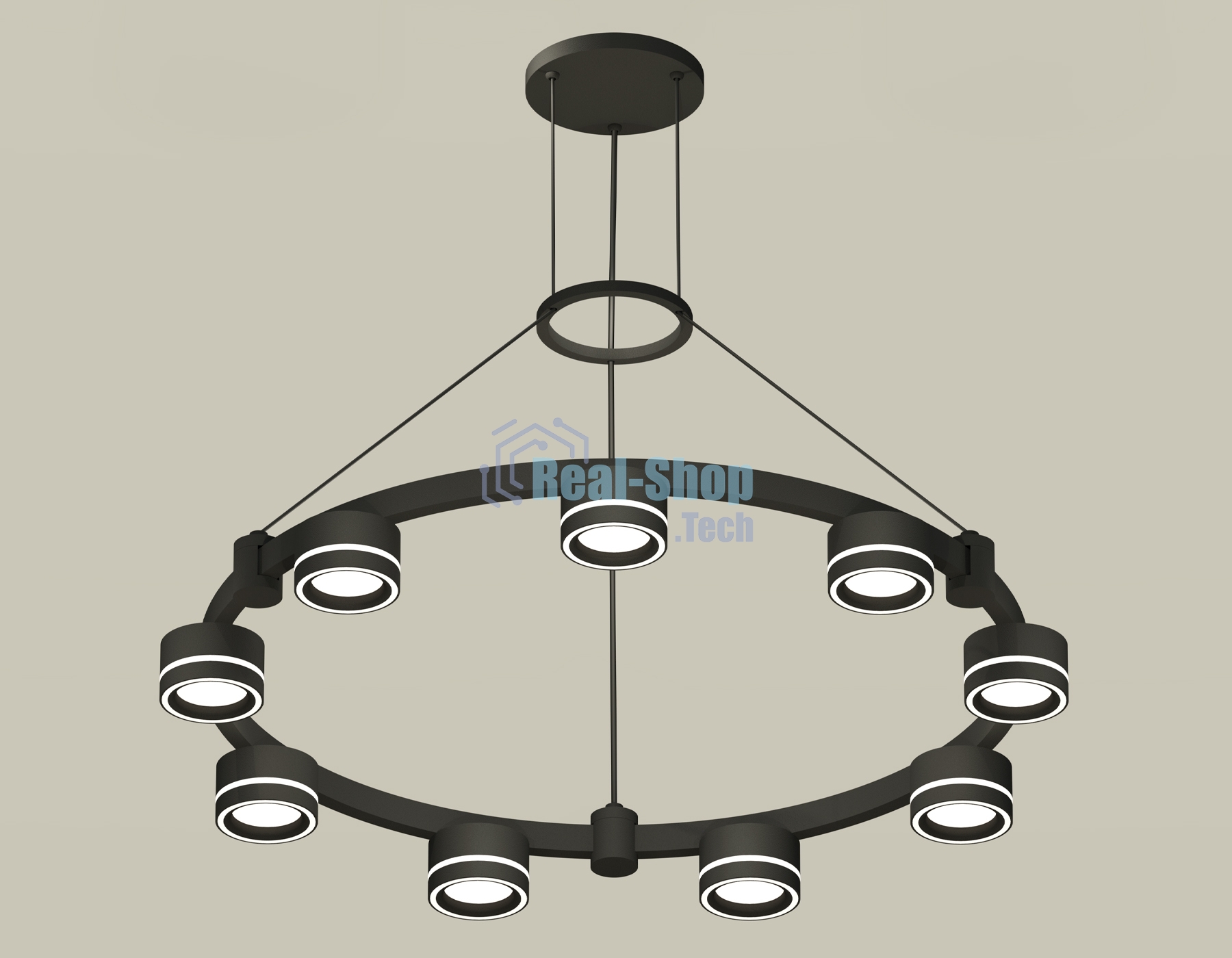 Светильник Ambrella light XR92051901/9 SBK/FR черный песок/белый матовый GX53 (A9205, C9242, N8434)