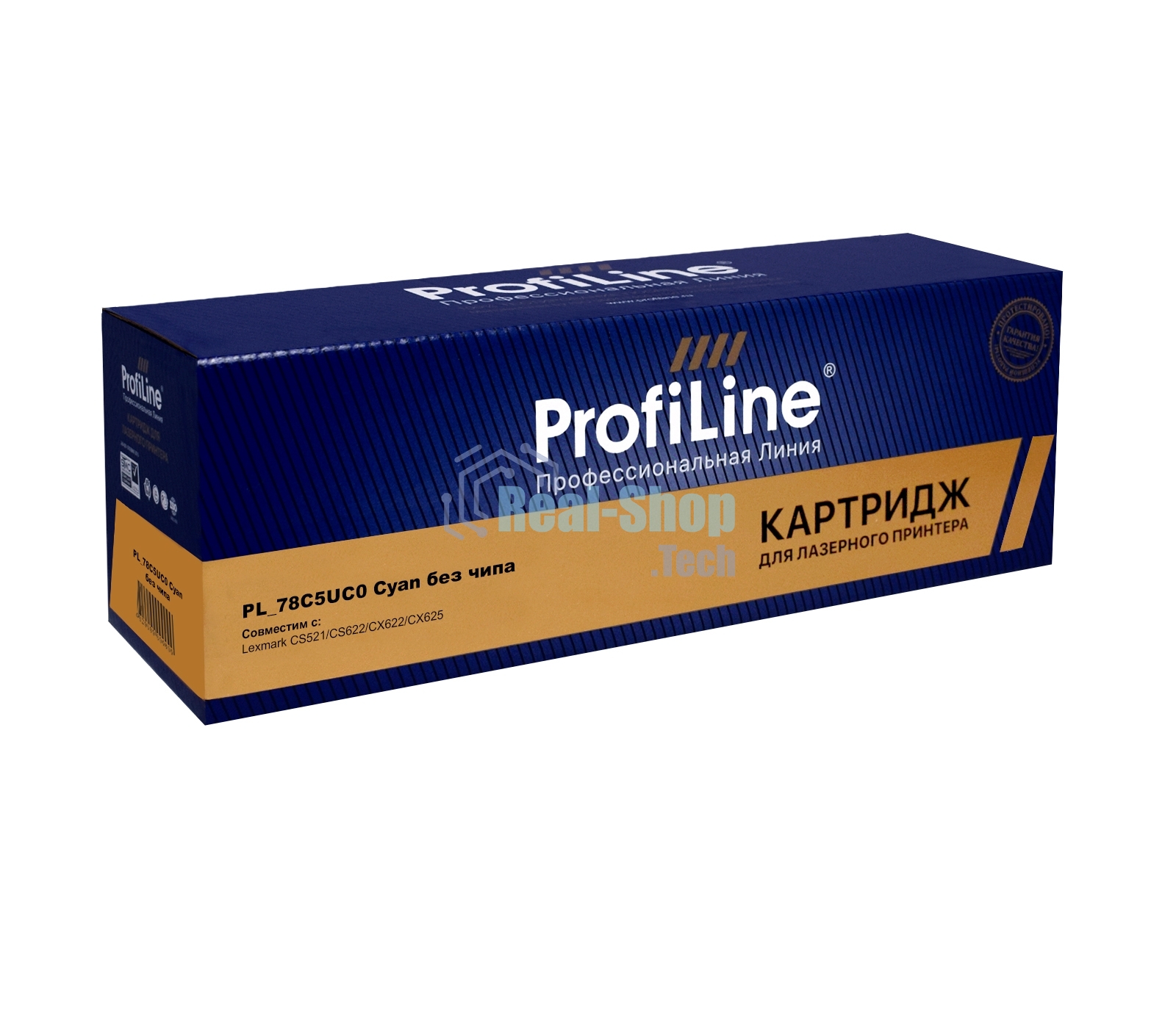 Картридж ProfiLine PL-78C5UC0 для принтеров Lexmark CS521/CS622/CX622/CX625 Cyan без чипа 7000 копий Profiline