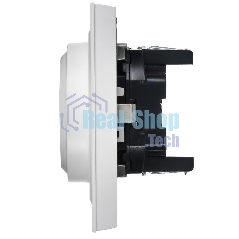Розетка 2-м IEK BR-R24-16-K91-F СП BRITE РСш12-3-БрАБ 16А в сборе с заземл. защ. шторки арктич. бел.