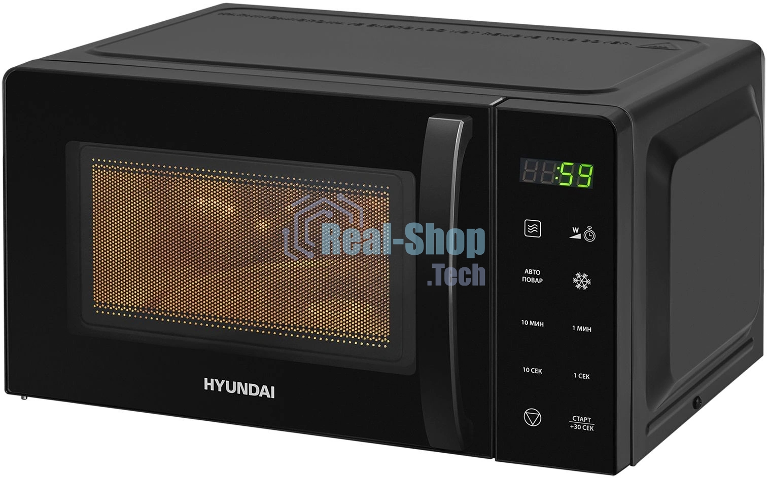 Микроволновая печь Hyundai HYM-D3030 черный, 20 л, 700 Вт, переключатели - сенсор