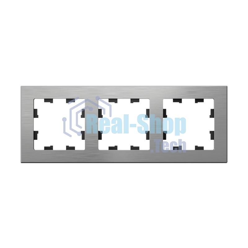 Рамка 3-м AtlasDesign Nature металл серебр. SchE ATN312103