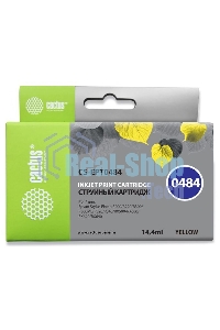 Картридж струйный Cactus CS-EPT0484 желтый (14,4 мл) для Epson Stylus Photo R200/R220/R300/R320/R340/RX500/RX600/RX620/RX640