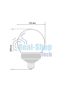 Лампа шар Neon-night e27 12 LED Ø100мм красная