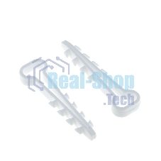 Дюбель-хомут d6х12 мм для плоского кабеля полипропилен белый (уп. 50 шт) EKF plc-cd-6x12w